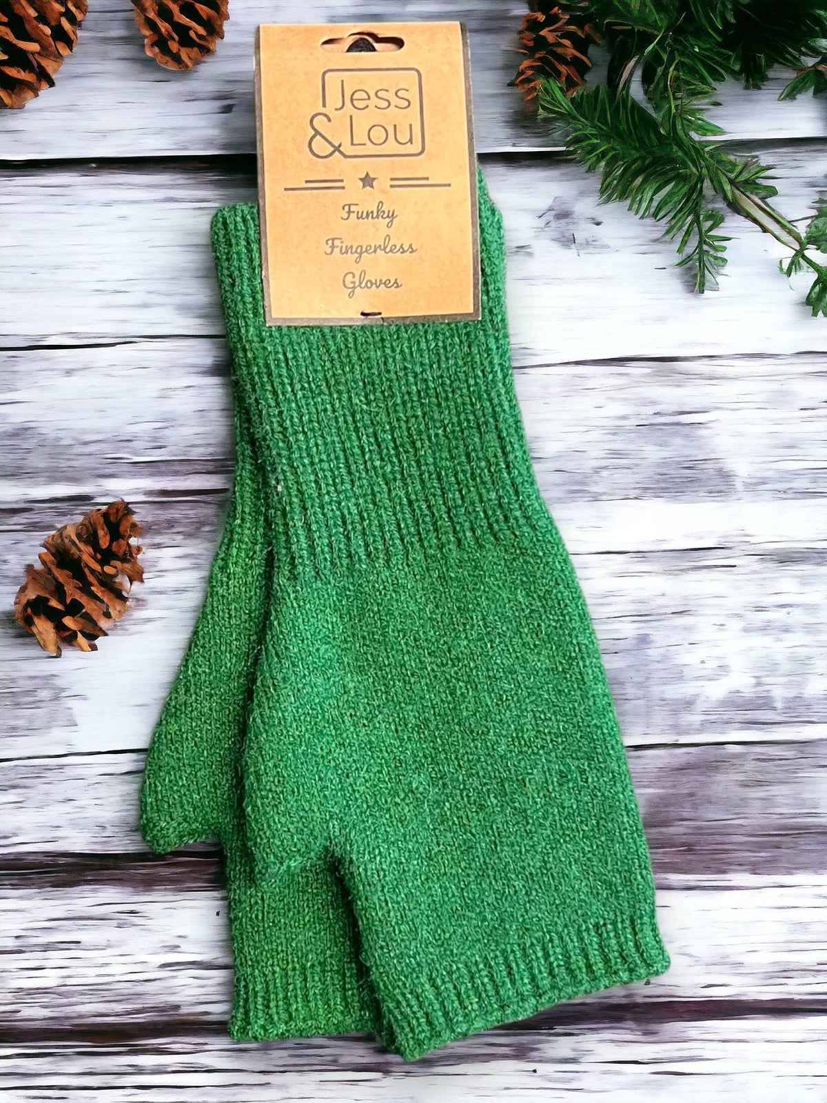 Warm & Classic: Plain Knit Fingerless Gloves: Black