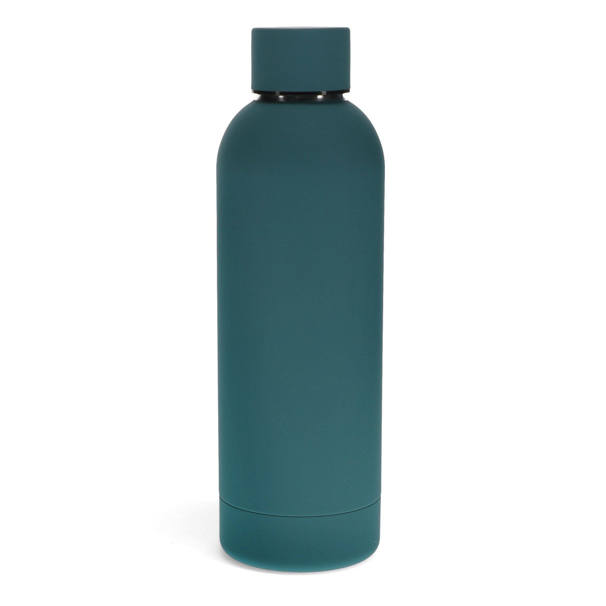Rubber Coated Steel Bottle 500ml - Petrol Blue