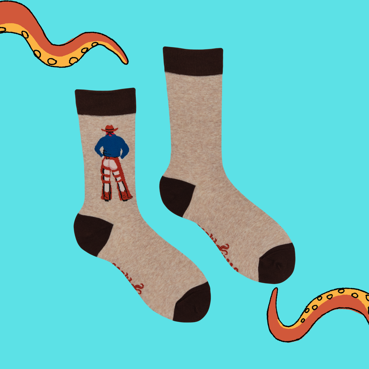 Cowboy Socks - Raw Hide: OATMEAL / L (UK 9-12 / EU 43-46 / US 10-13)