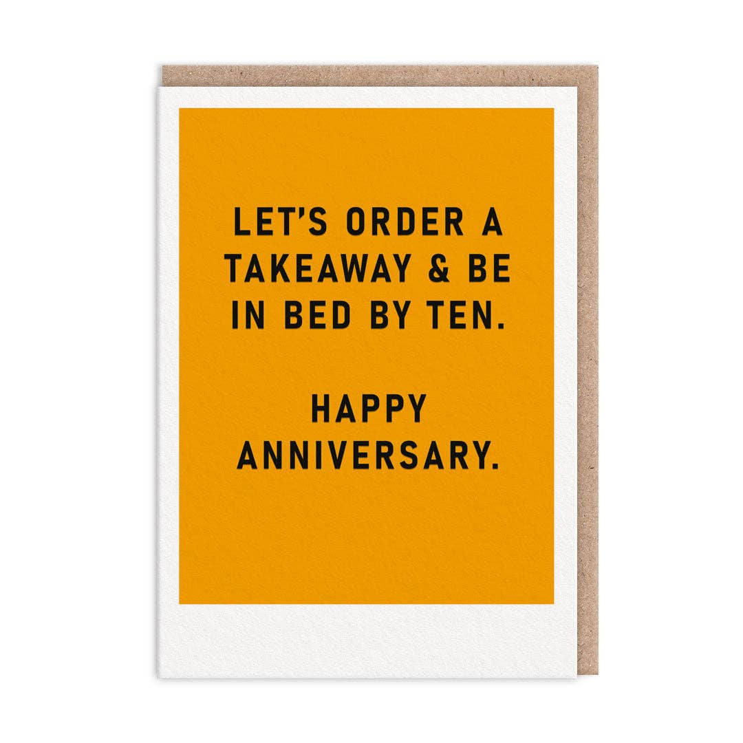 In Bed By Ten Anniversary Card (9832)