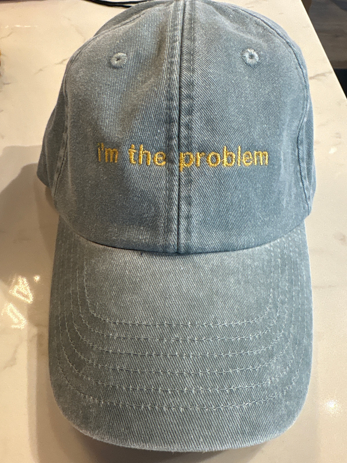 “i'm the problem” Cap: Light Sage Green