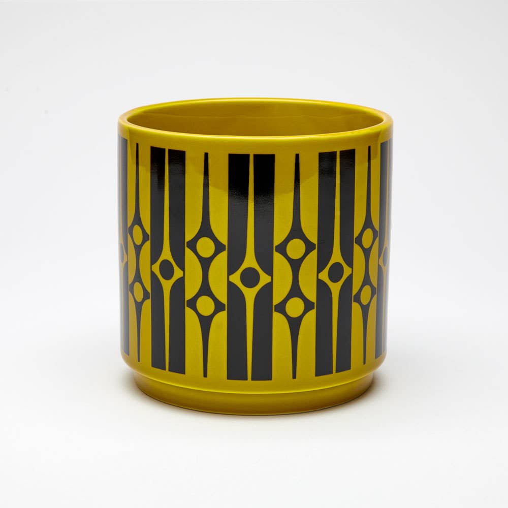Magpie x Hornsea Medium Planty - Plant Pot Geo Chartreuse