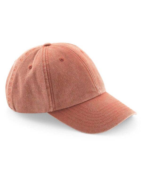 Beechfield Low Profile Vintage Cap | Unisex | Heavy Washed Cotton | 19 Colours | One Size: Vintage Black / One Size