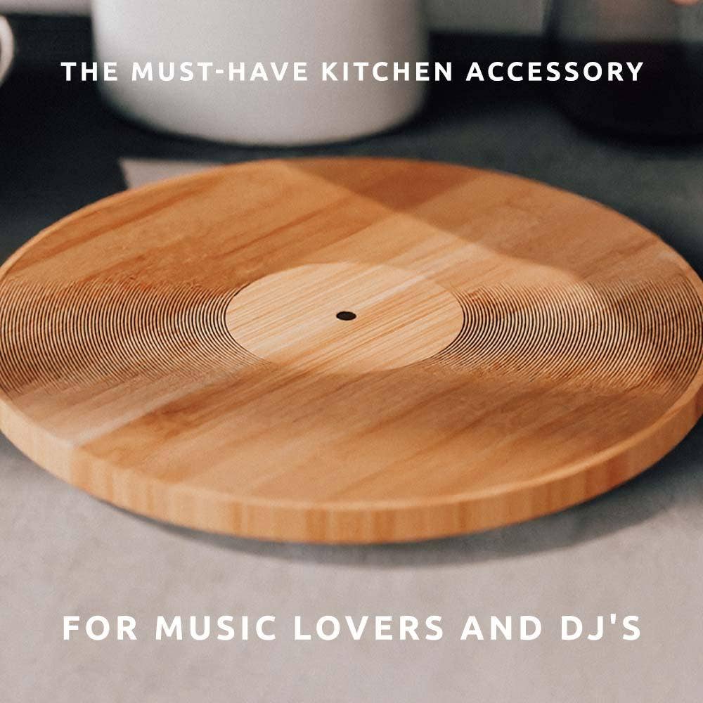 12&quot; Record Bamboo Chopping Board | Sustainable Cutting Board