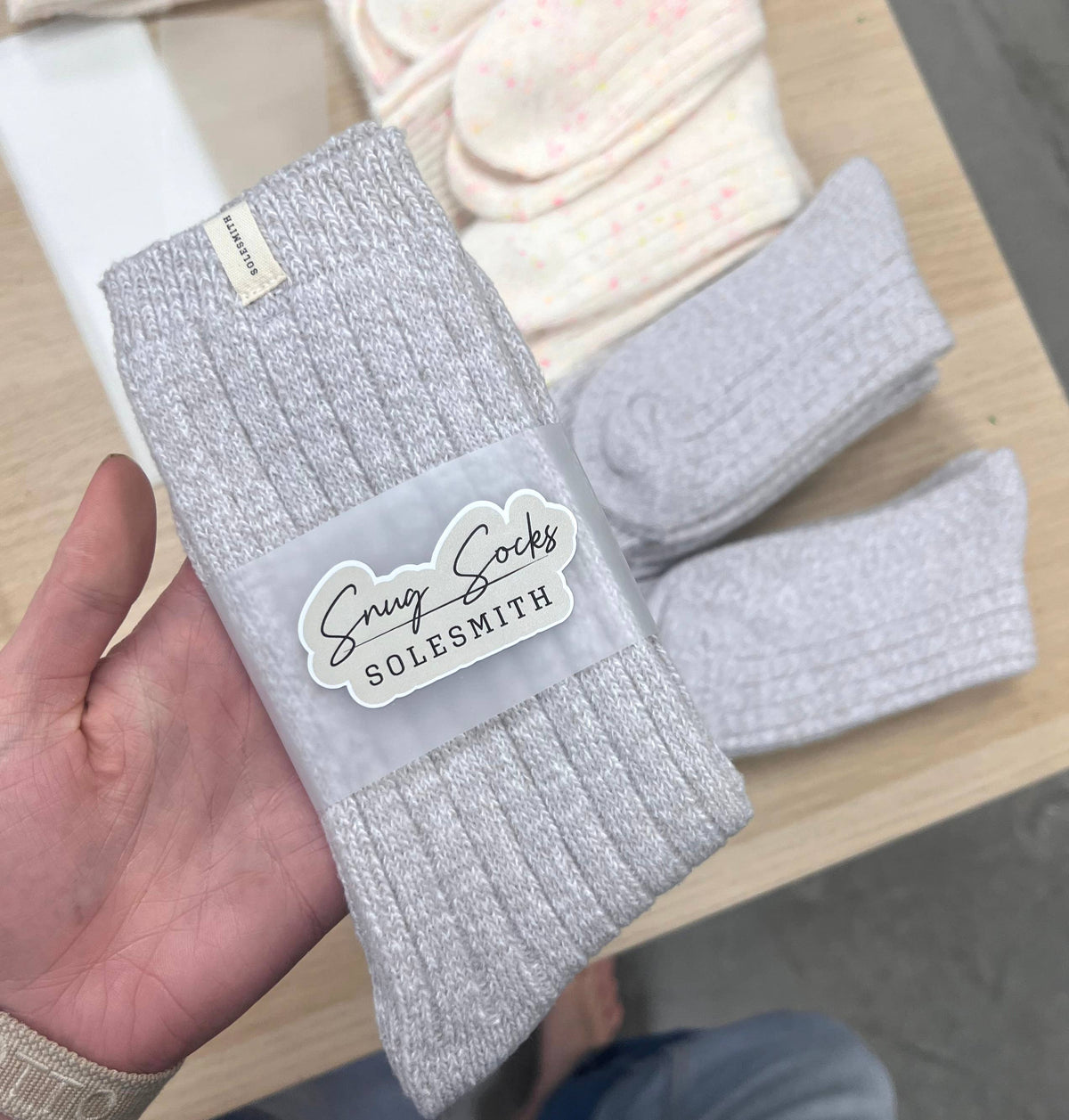 Super Soft Snug Socks: Men's Grey 7-11