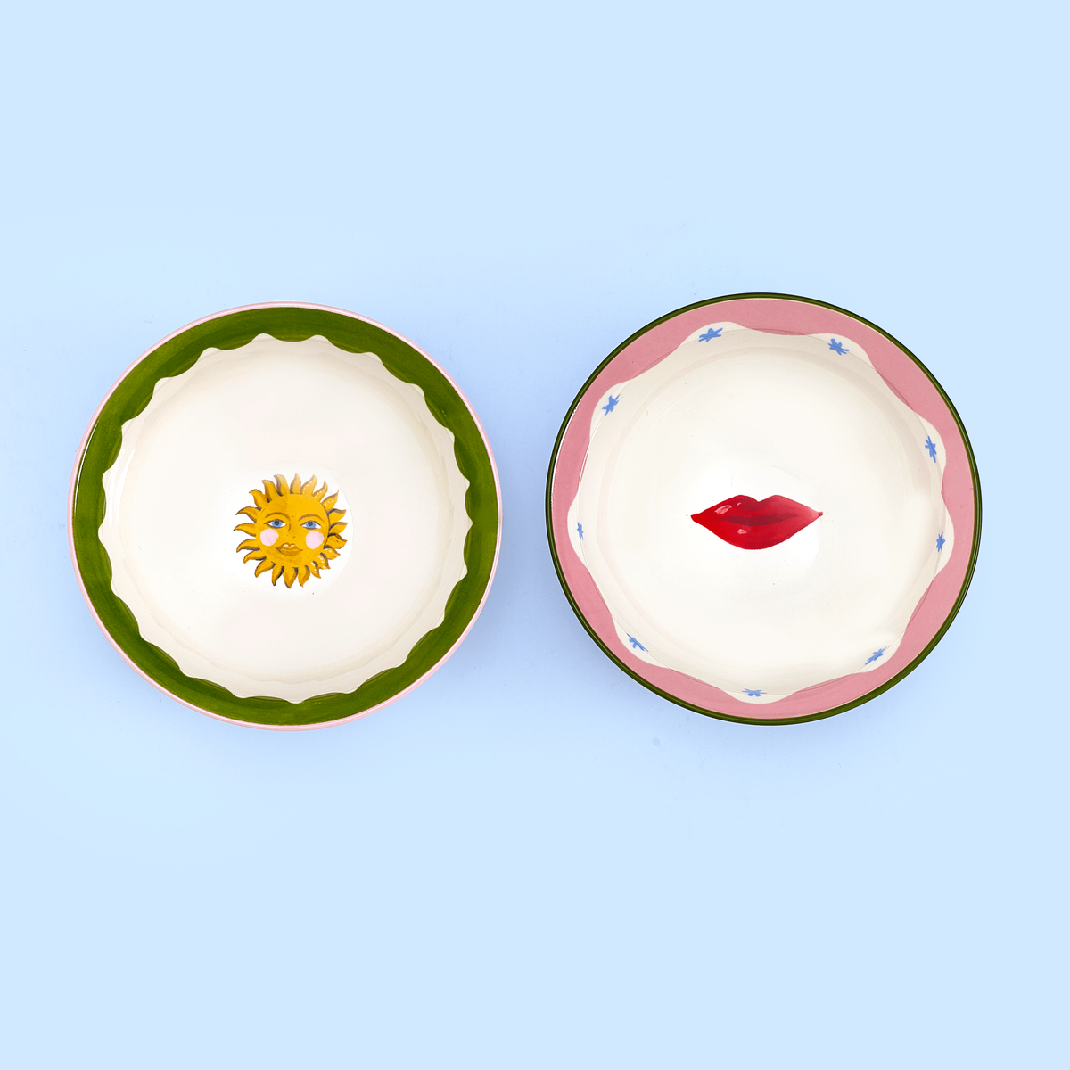 Electric Coast Sun & Lips Nibble Bowls