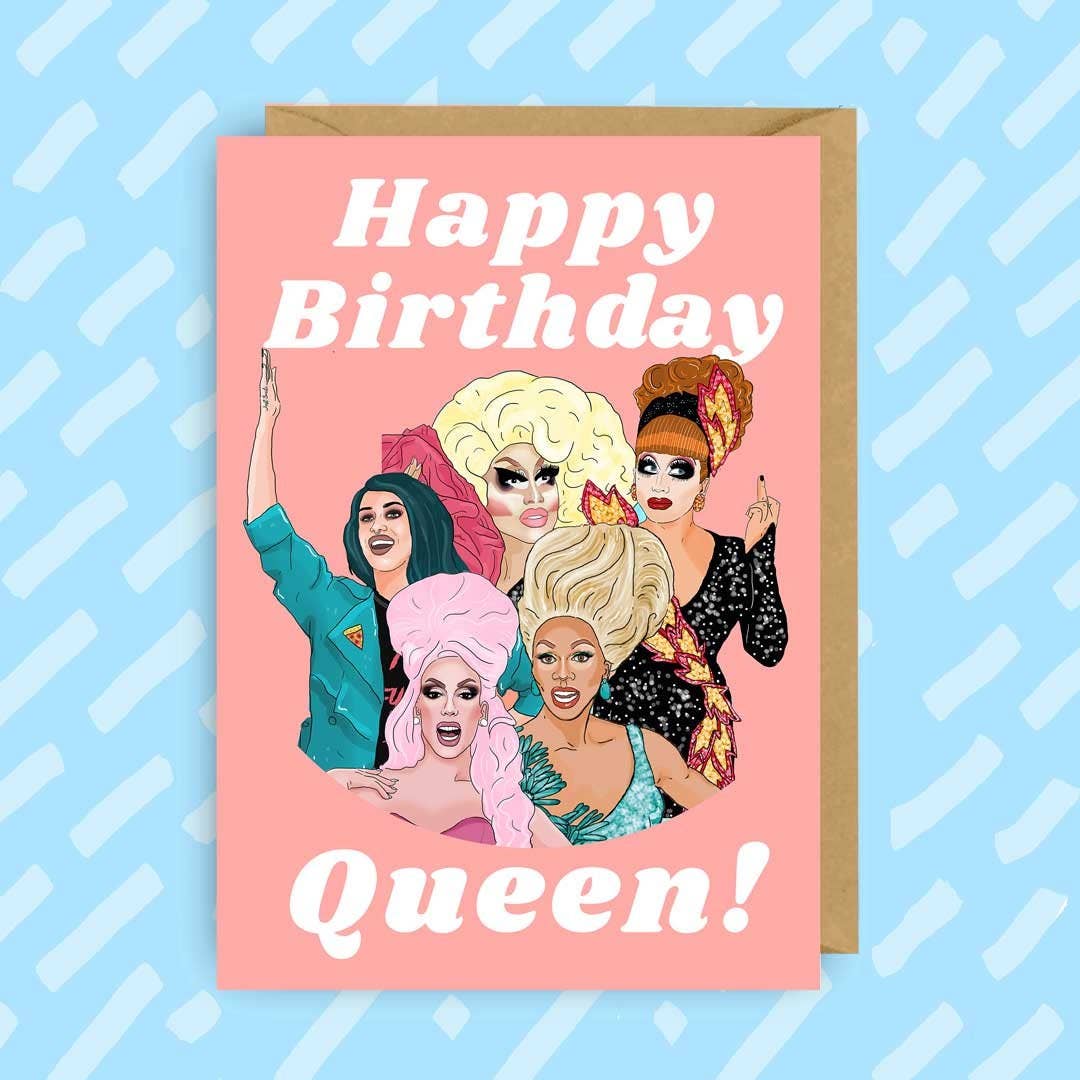 RuPaul&#39;s Drag Race Queens Birthday Card | LGBT | Queer
