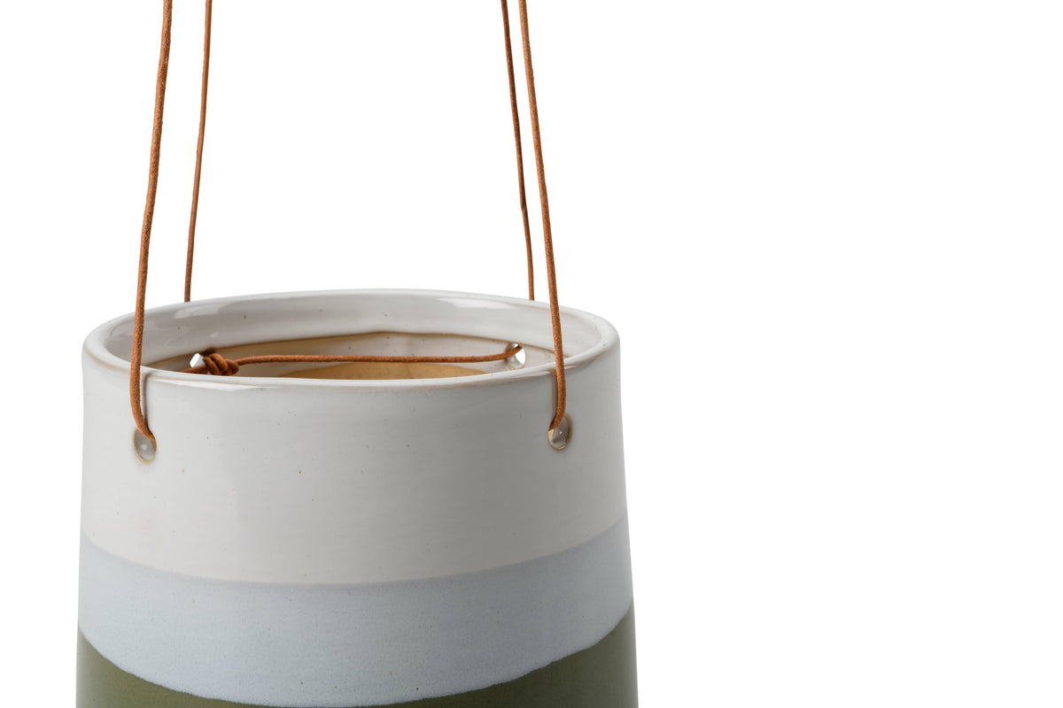 Collectors Hanging Pot Blue and Green 12.5cm