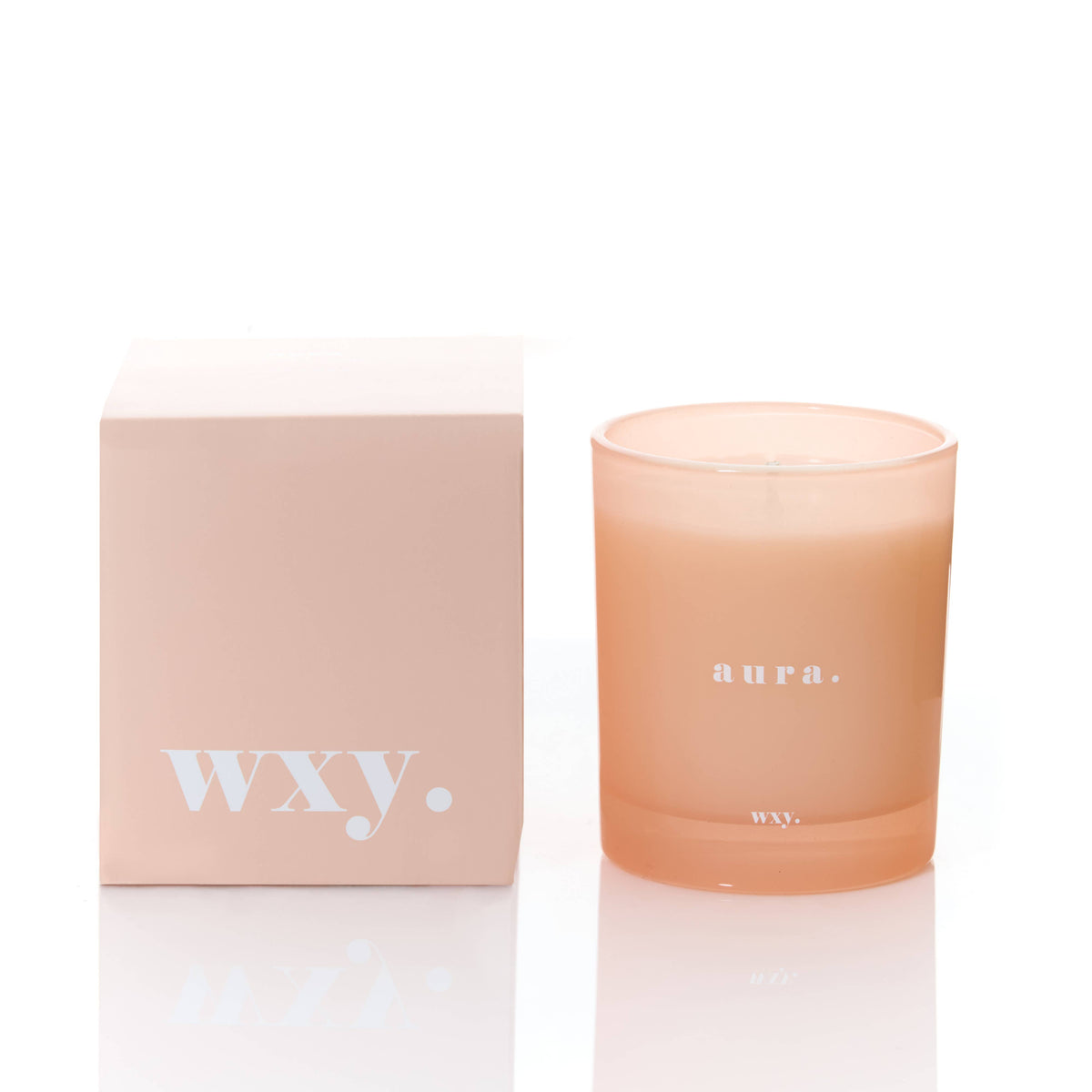 Aura 7oz Candle - White Woods &amp; Amber Down