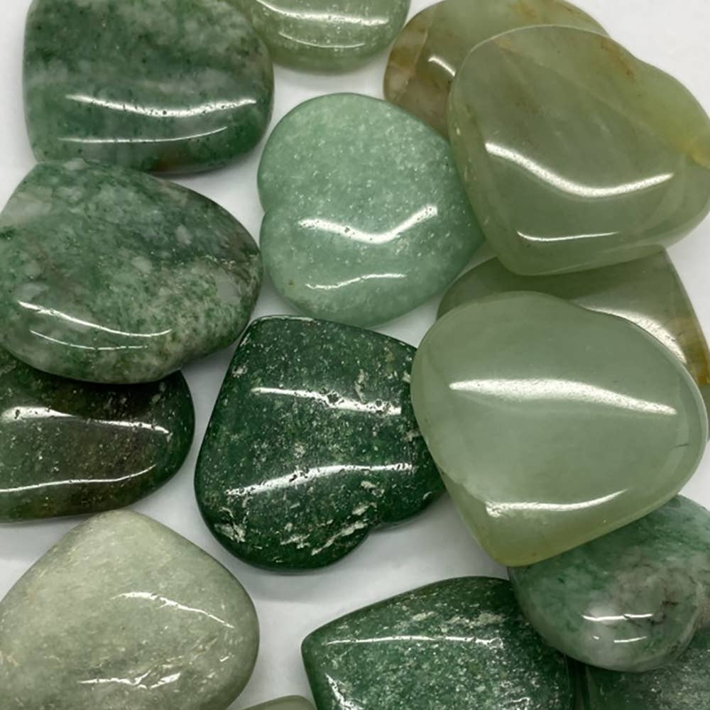 Small Crystal Heart, 3cm: Green Aventurine