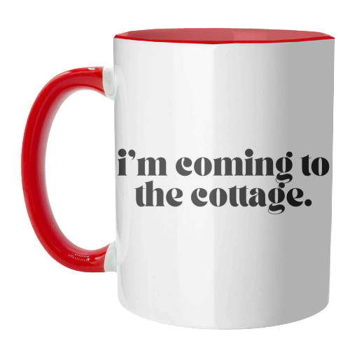 Mugs 'The Cottage' by Pink and Pip: Mug Colour Inner & Handle 11oz - Blue