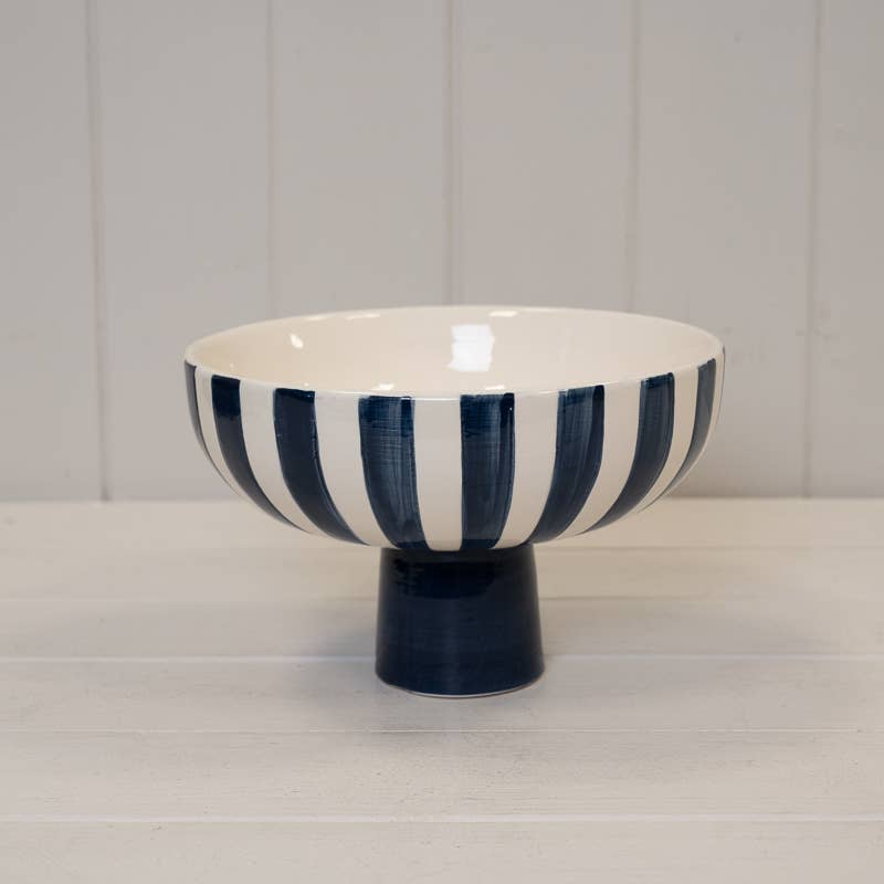 Deep Blue And White Ceramic Bowl