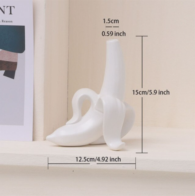 Banana Ceramic Vase | Home Ornament Decor