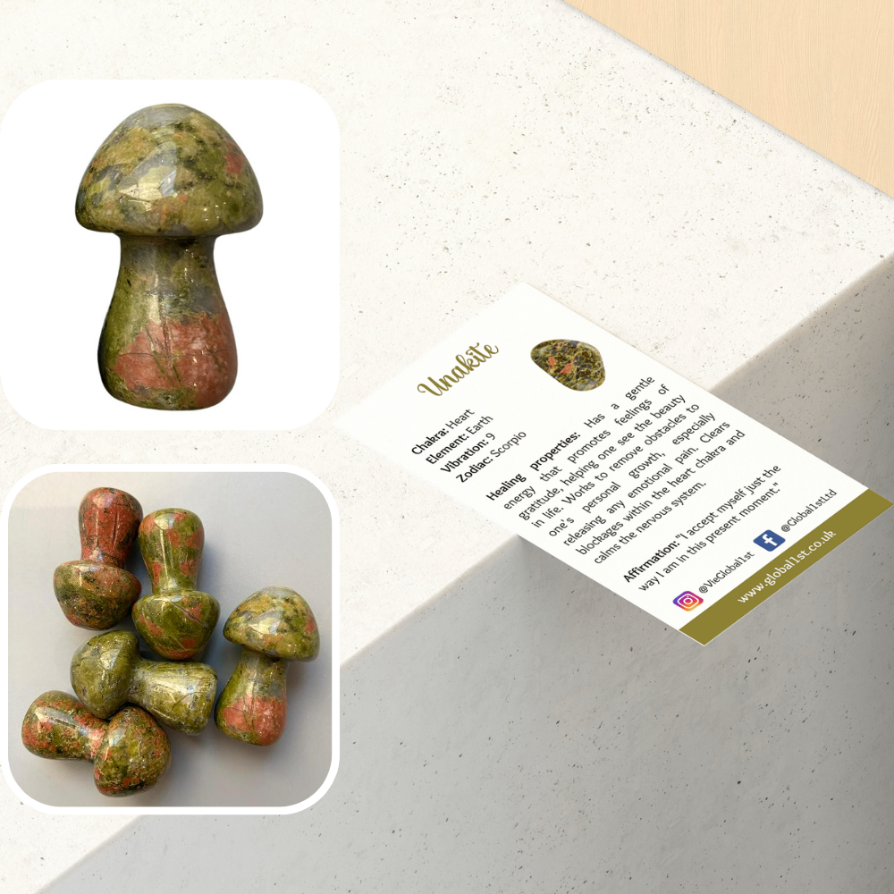 Crystal Mushroom, 3.5cm: Yellow Aventurine