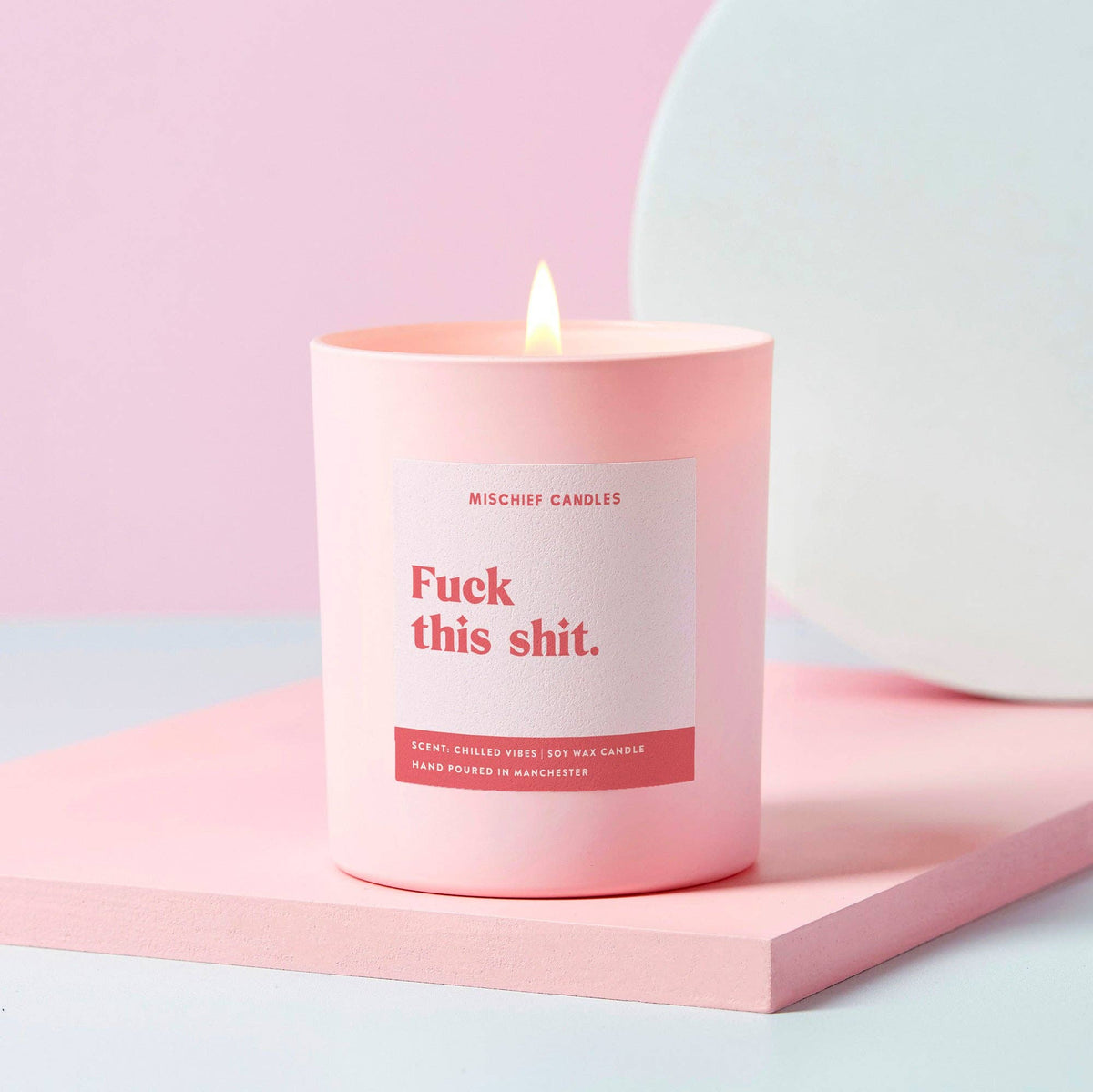 Funny Fuck This Shit Friendship Gift Funny Candle: Pink / Secret Beach Club / 20cl