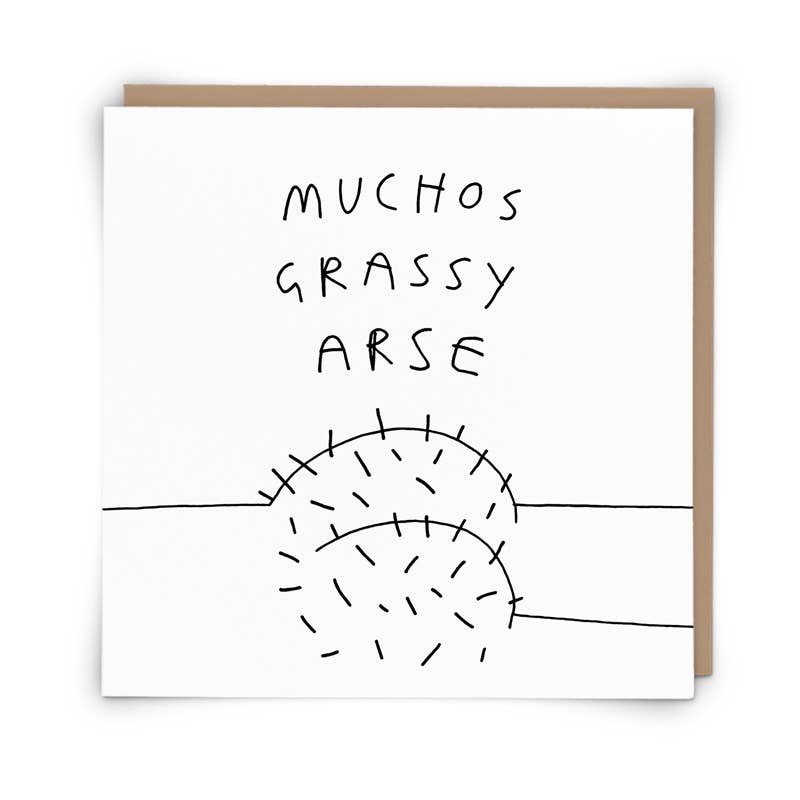 Grassy Arse Greetings Card