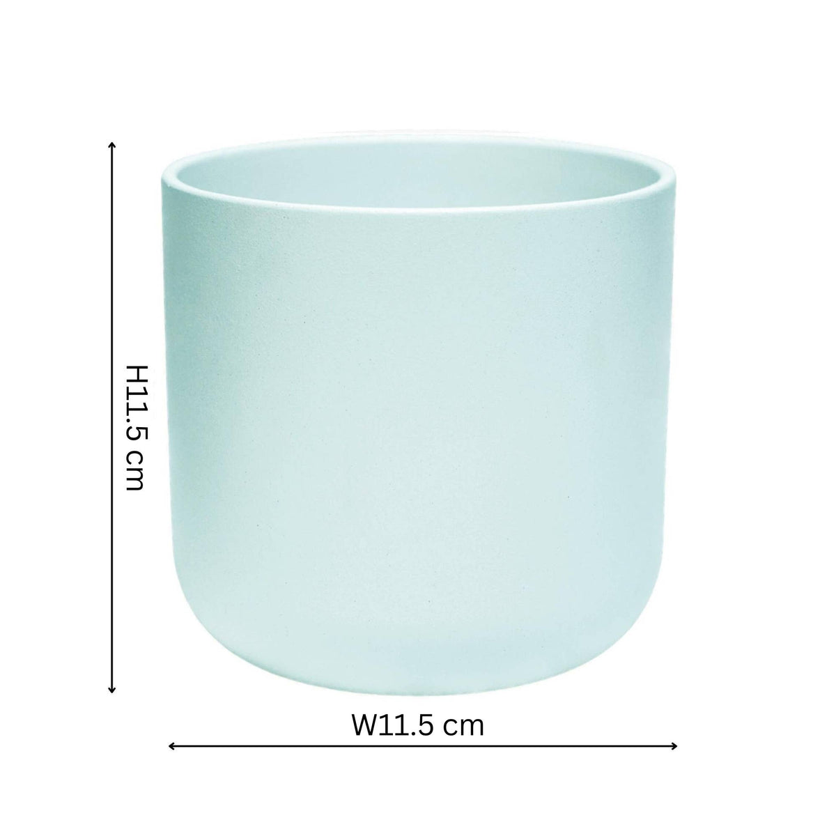 Lisbon Ceramic Indoor Planter H11.5cm D11.5cm: Anthracite