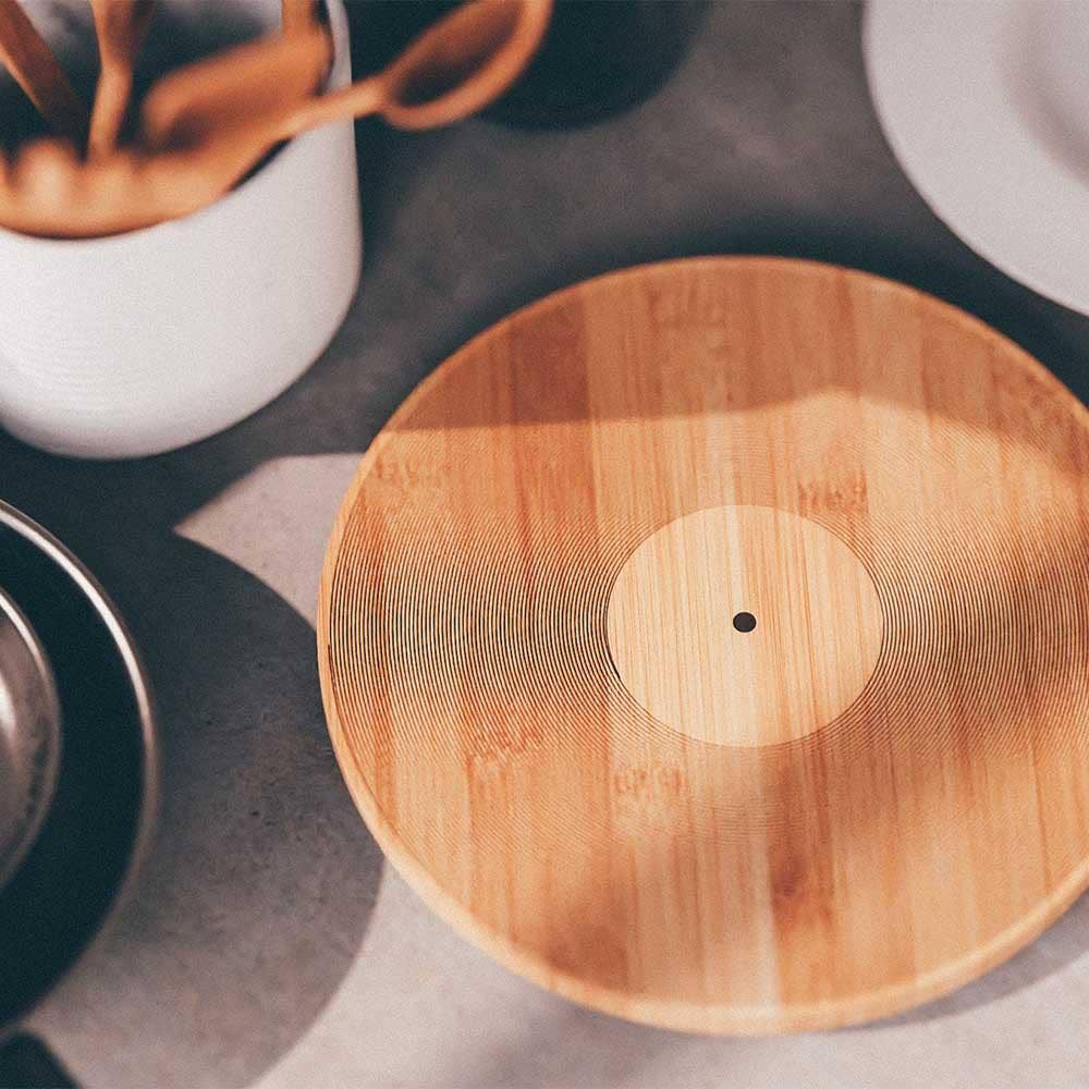 12&quot; Record Bamboo Chopping Board | Sustainable Cutting Board