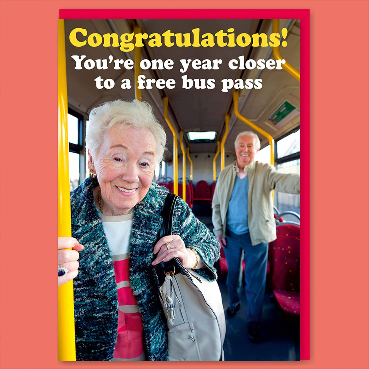 Free bus pass Greeting Card