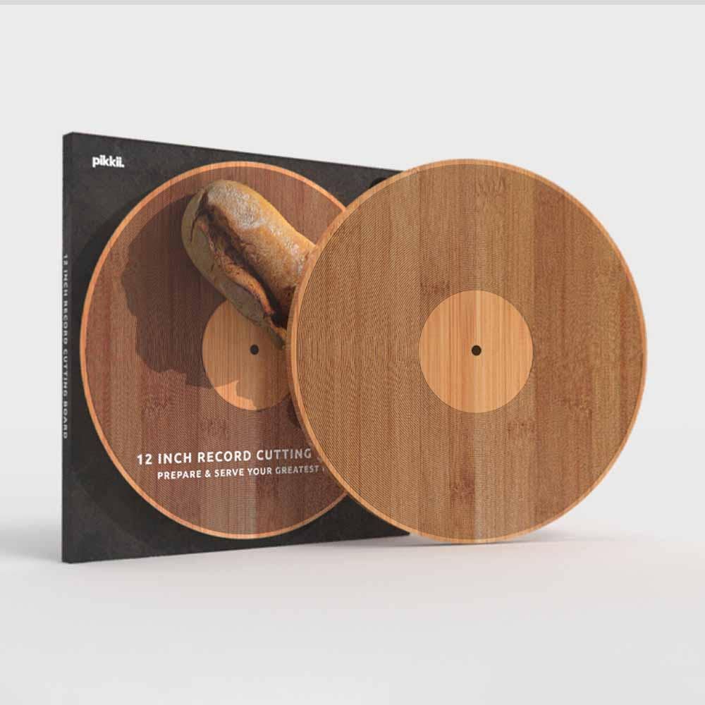 12&quot; Record Bamboo Chopping Board | Sustainable Cutting Board