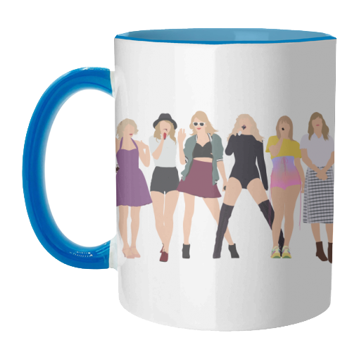 Mugs 'Eras' by Pink and Pip: Mug Colour Inner & Handle 11oz - Pink
