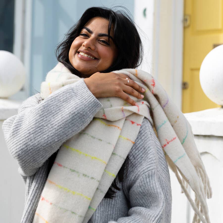 Neutral Fleck Winter Scarf