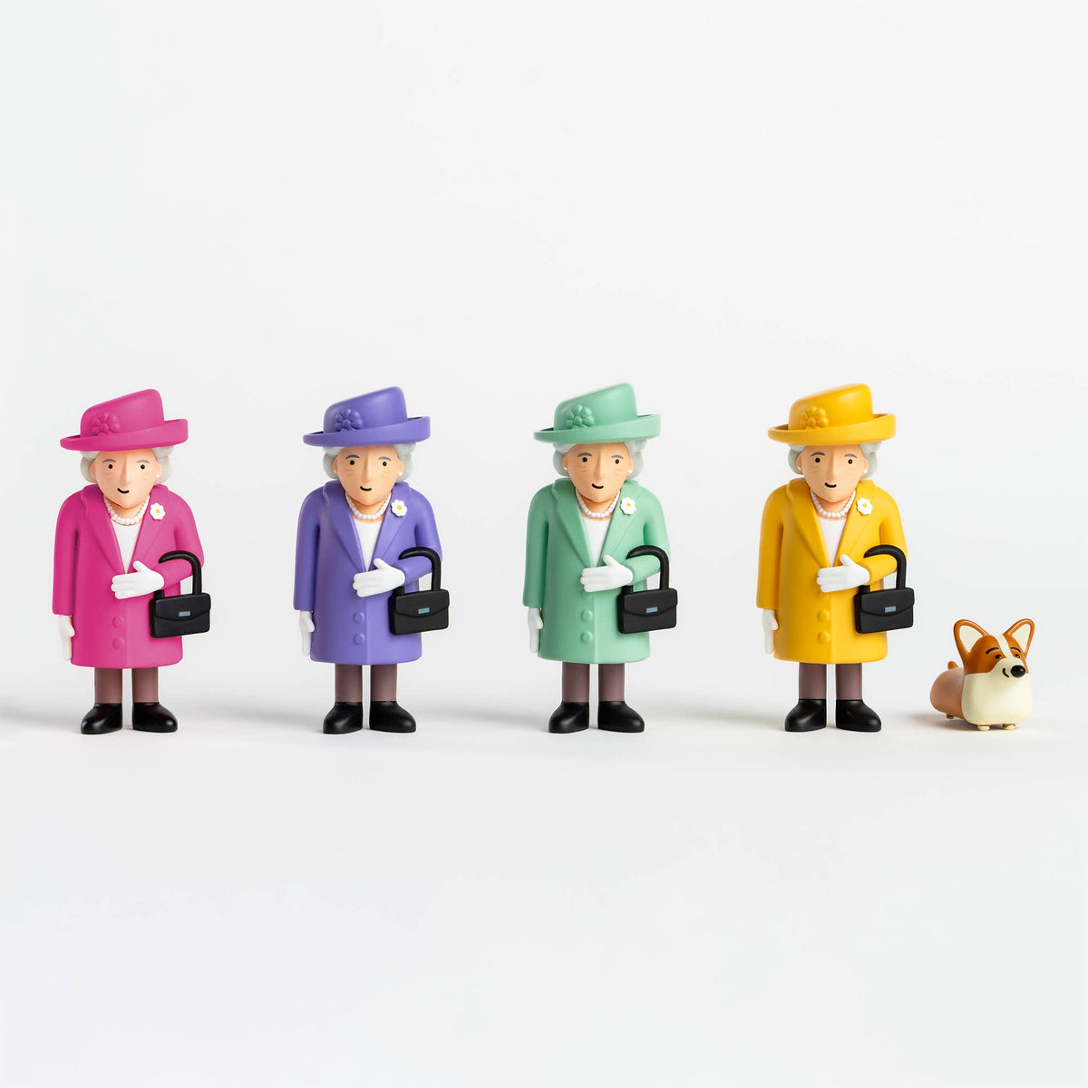 Queen Elizabeth & Royal Corgi – London Souvenir  Best Seller: Green