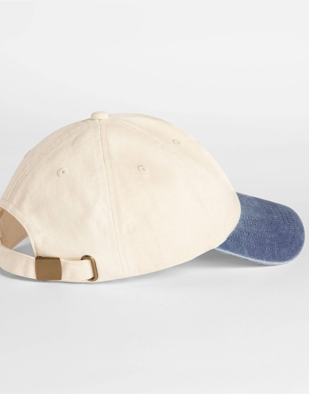 Beechfield Contrast Peak Vintage 6 Panel Dad Cap | Unisex | 100% Cotton | 8 Colours | One Size: Natural/Vintage Brown / One Size