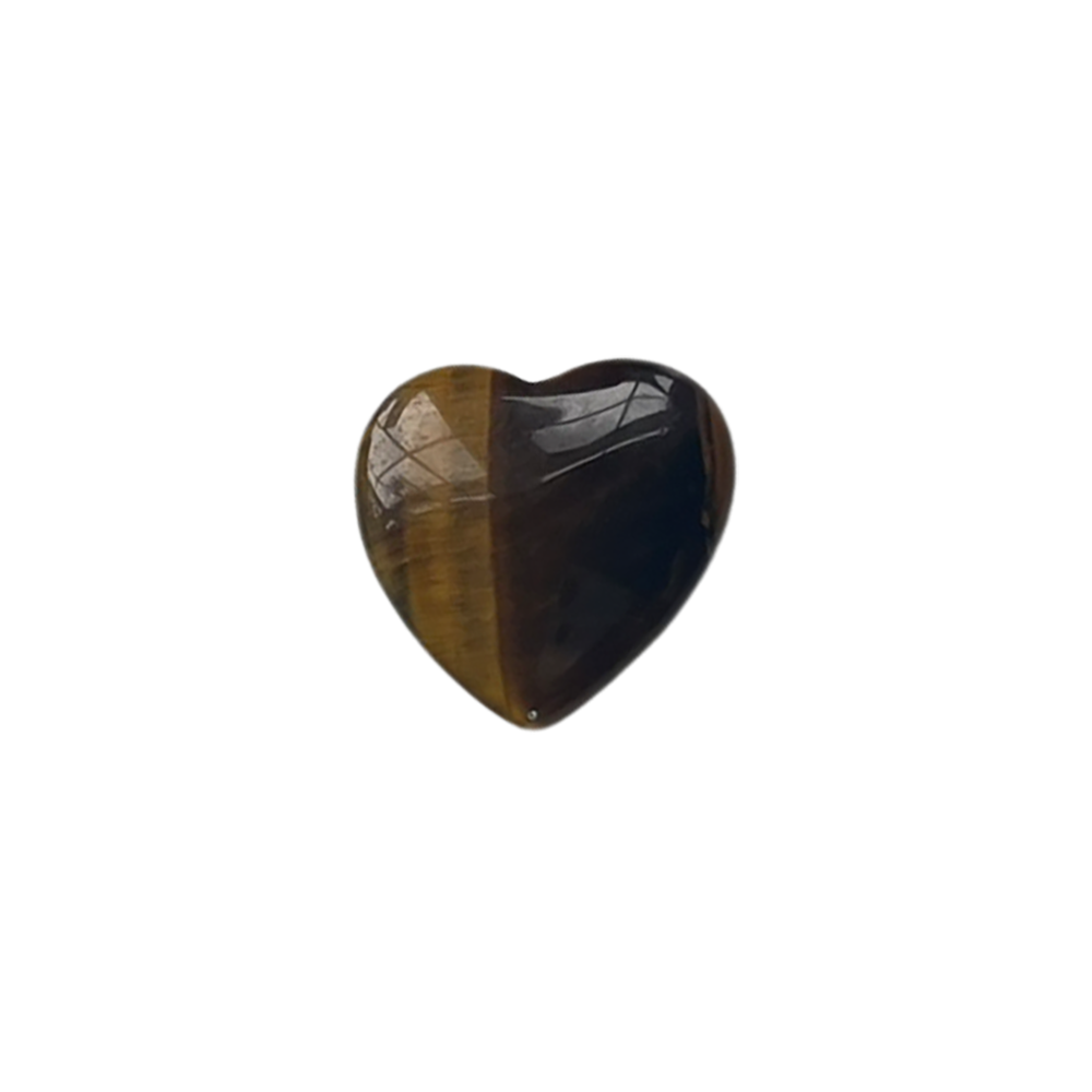 Mini Crystal Heart, 2cm: Tiger's Eye