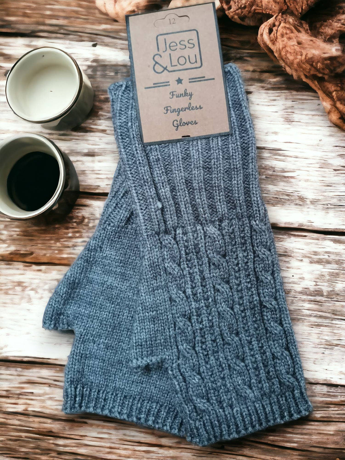 Cosy Fingerless Cable Knit Gloves – Warm & Stylish : Green