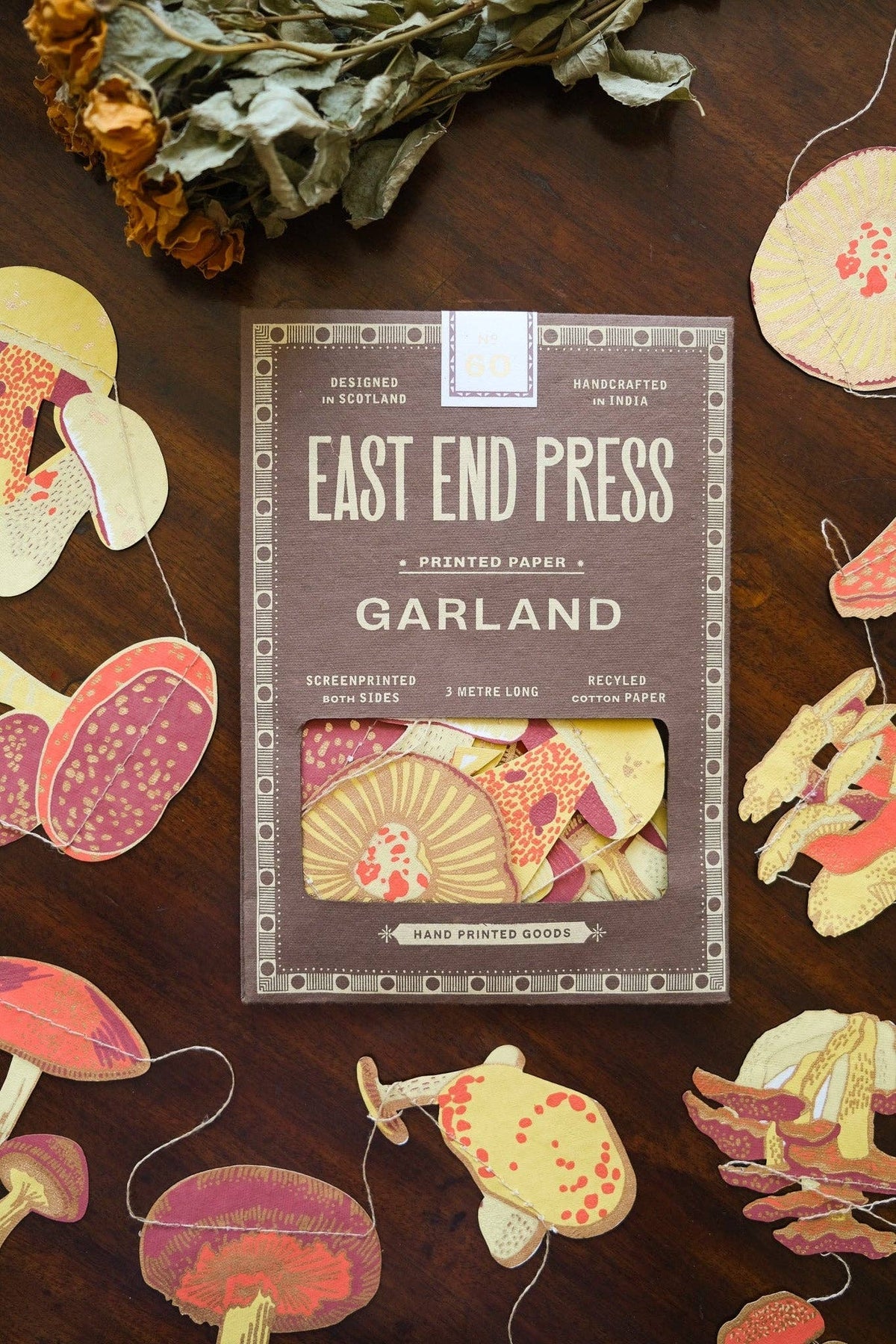 UK/EU: Mushroom Sewn Garland