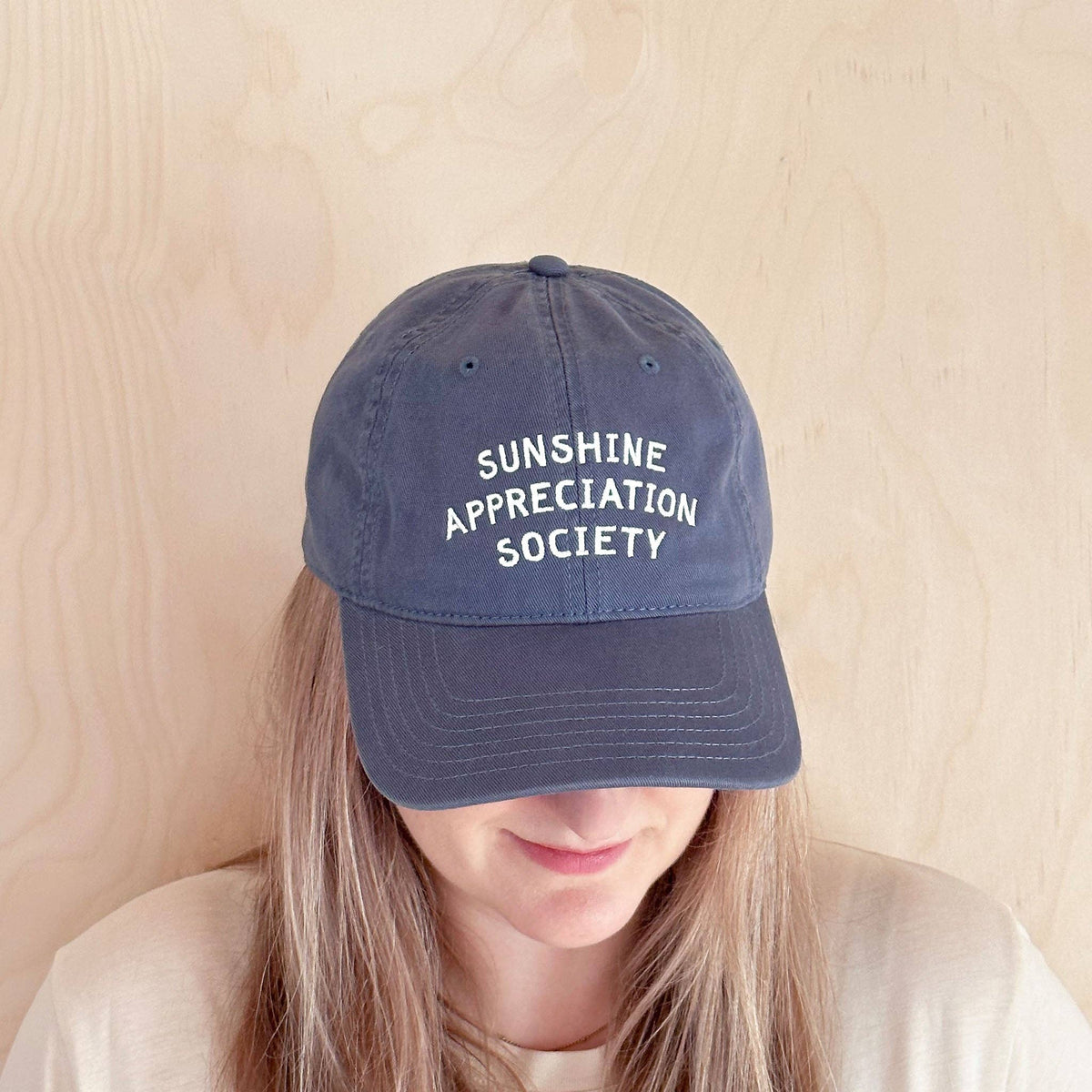 Sunshine Appreciation Society - Cotton Baseball Cap - Vintage Blue