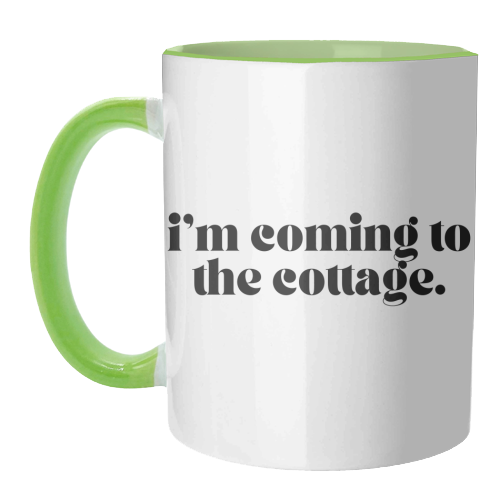 Mugs 'The Cottage' by Pink and Pip: Mug Colour Inner & Handle 11oz - Blue