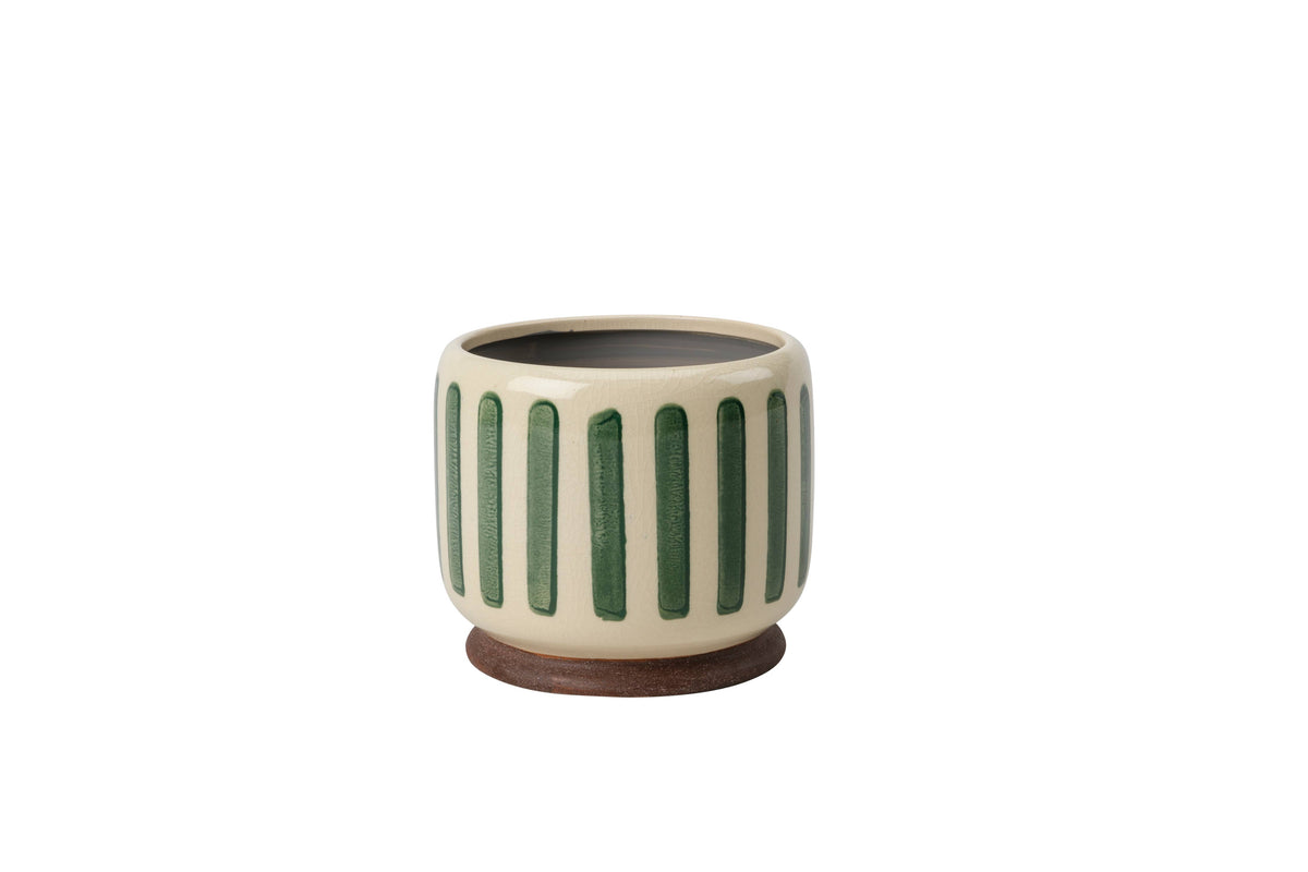 Collectors Indoor Pot 10cm Green Stripe