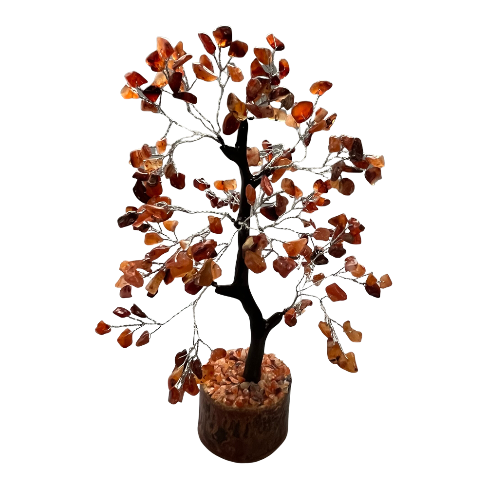Gemstone Tree, 200 Beads, 20cm: Amethyst and Rose Quartz