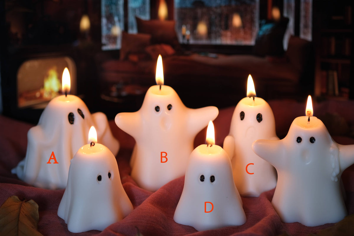 Ghost Candles / Halloween Candles: White / A
