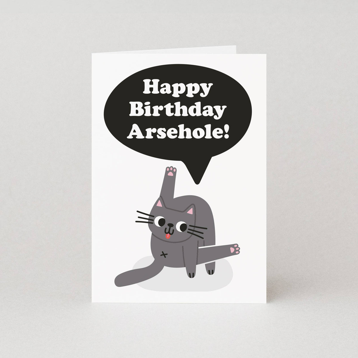 Arsehole Cat Birthday Card | Funny Birthday Cards for Adults