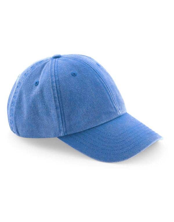 Beechfield Low Profile Vintage Cap | Unisex | Heavy Washed Cotton | 19 Colours | One Size: Vintage Black / One Size
