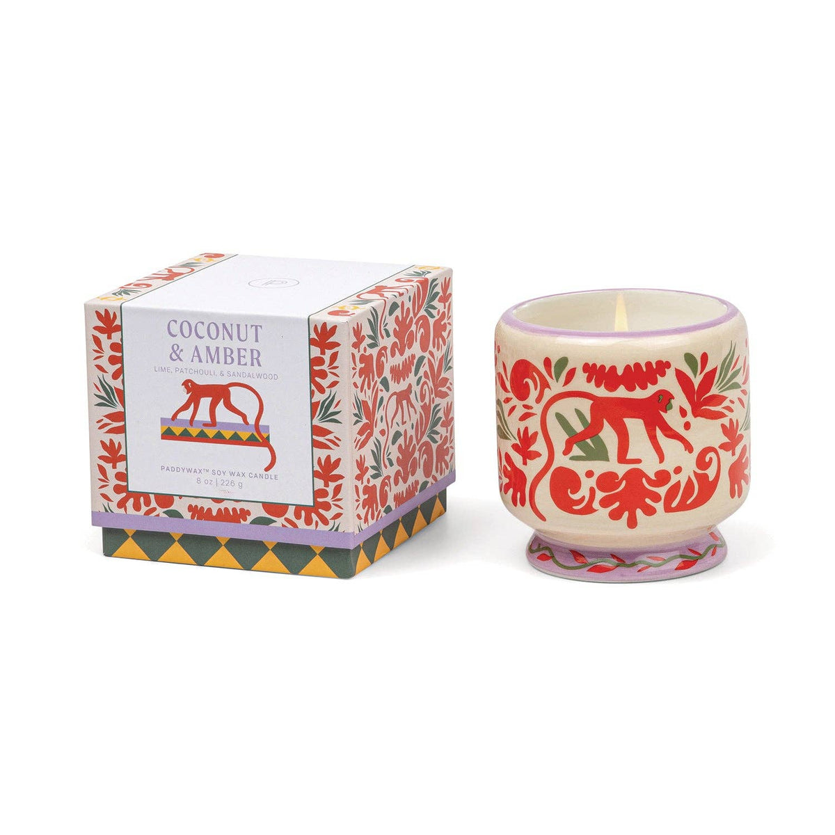 Paddywax A Dopo Jungle Ceramic Candle - Coconut &amp; Amber