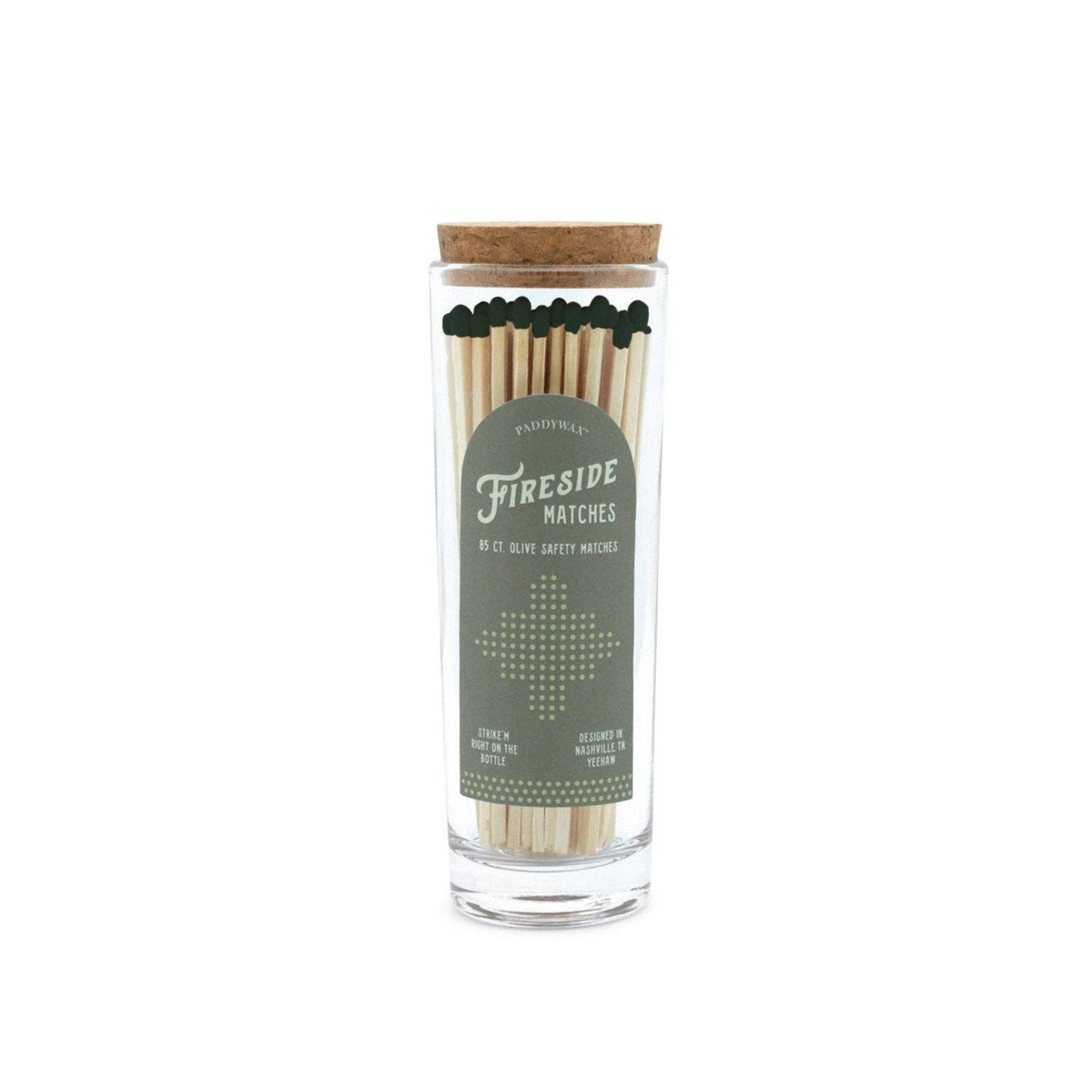 Paddywax Fireside Safety Matches - Olive Green Tip