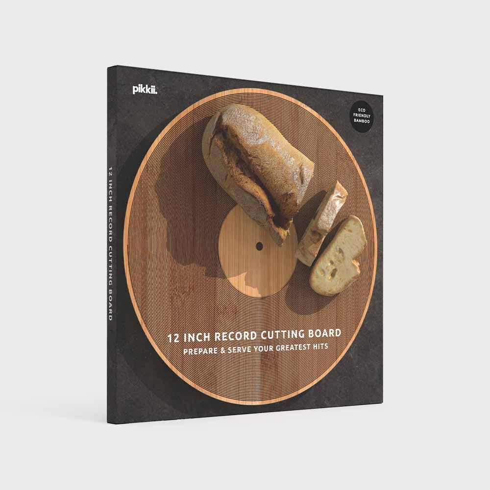 12&quot; Record Bamboo Chopping Board | Sustainable Cutting Board