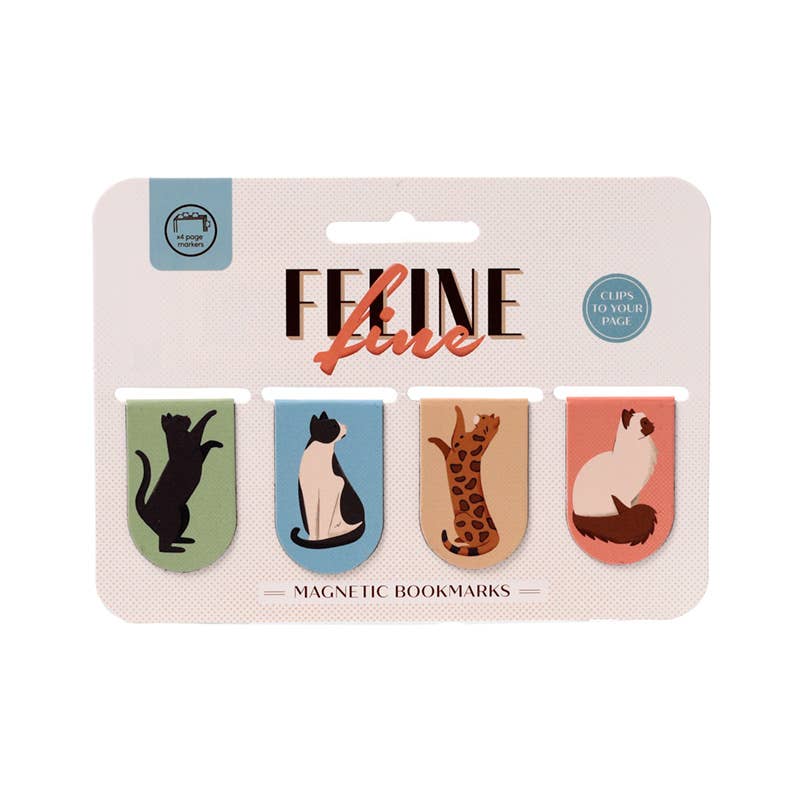 Feline Fine Cats (New) Magnetic Bookmark Set