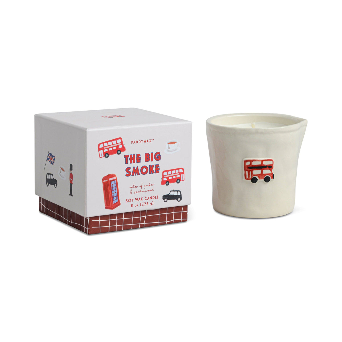 Paddywax Bistro 8oz/226g Double Decker Bus Ceramic Candle - The Big Smoke