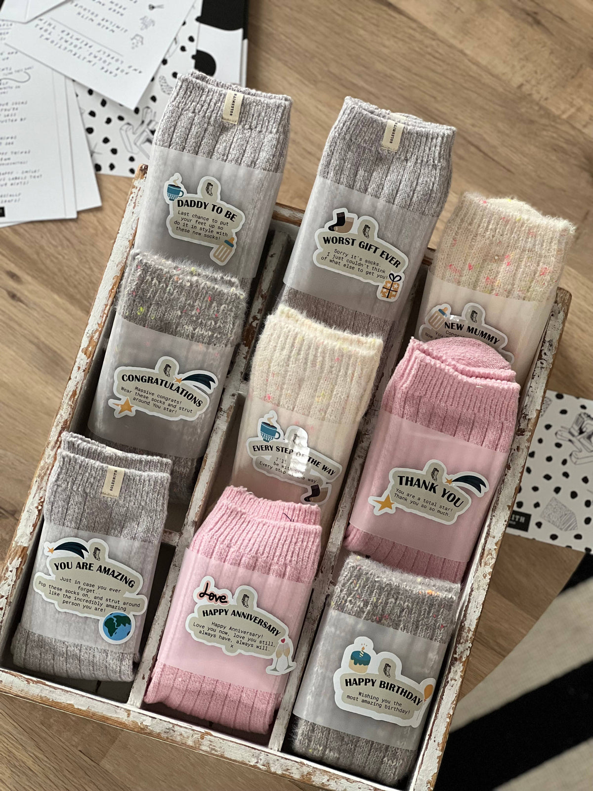 You Are Amazing Wrapped Super Soft Snug Gift Socks: Men's Grey 7-11