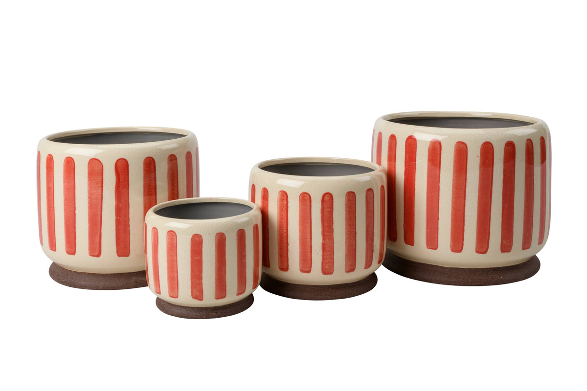 Collectors Indoor Pot 13cm Red Stripe