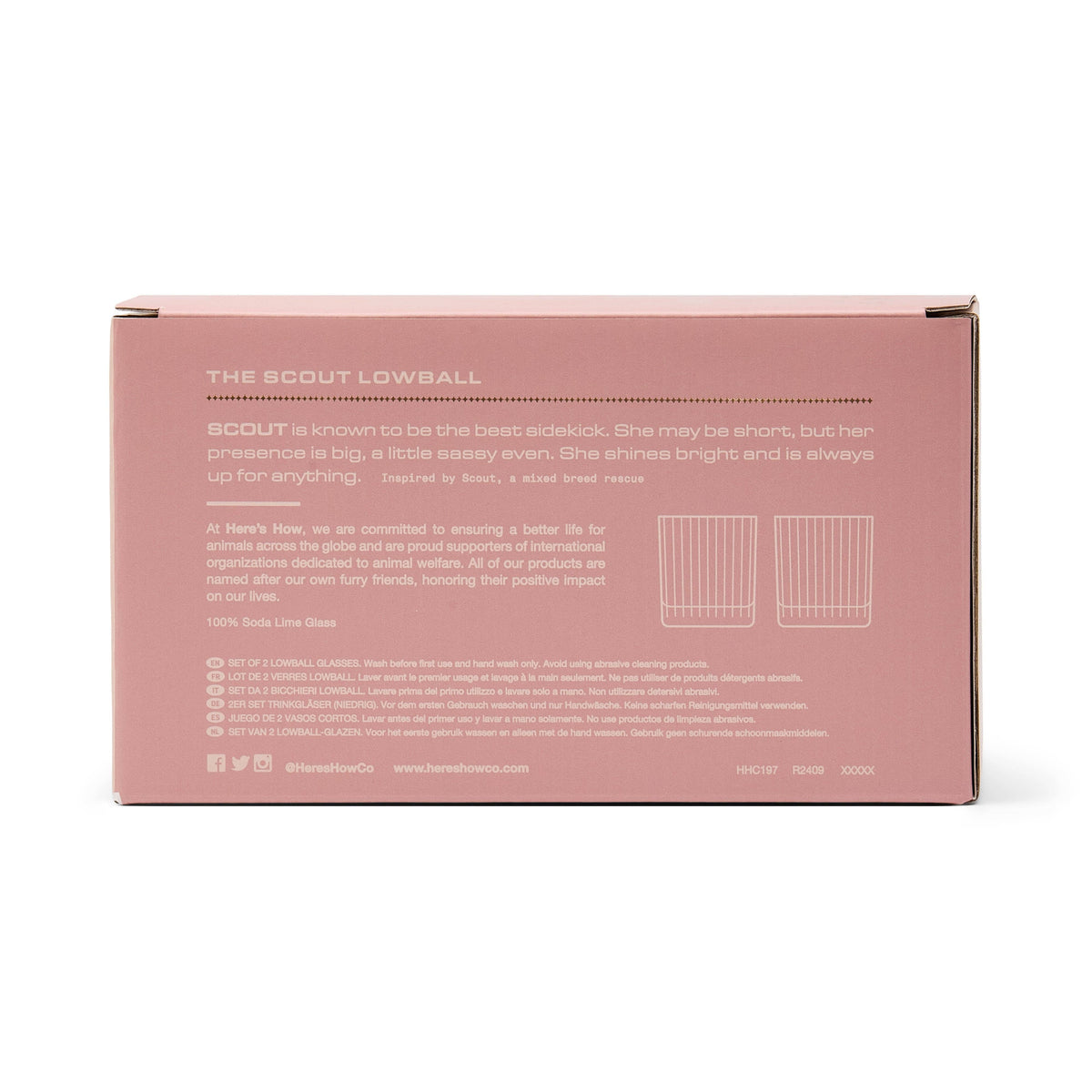 The Scout Lowball Glass - Set of 2 - Blush