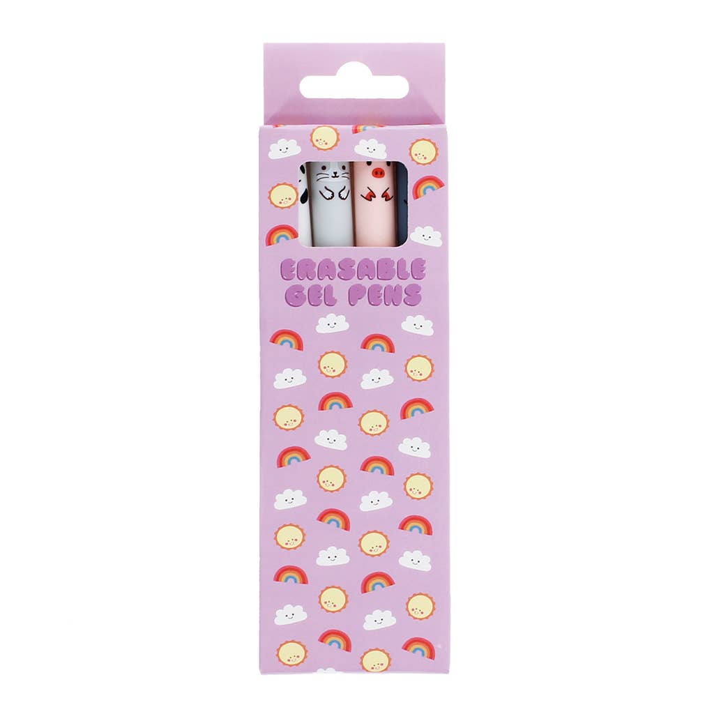 Adorable Animal erasable gel pens (set of 4) - Medley