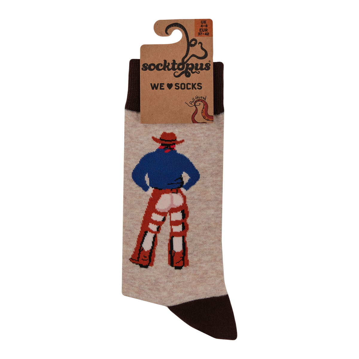 Cowboy Socks - Raw Hide: OATMEAL / L (UK 9-12 / EU 43-46 / US 10-13)