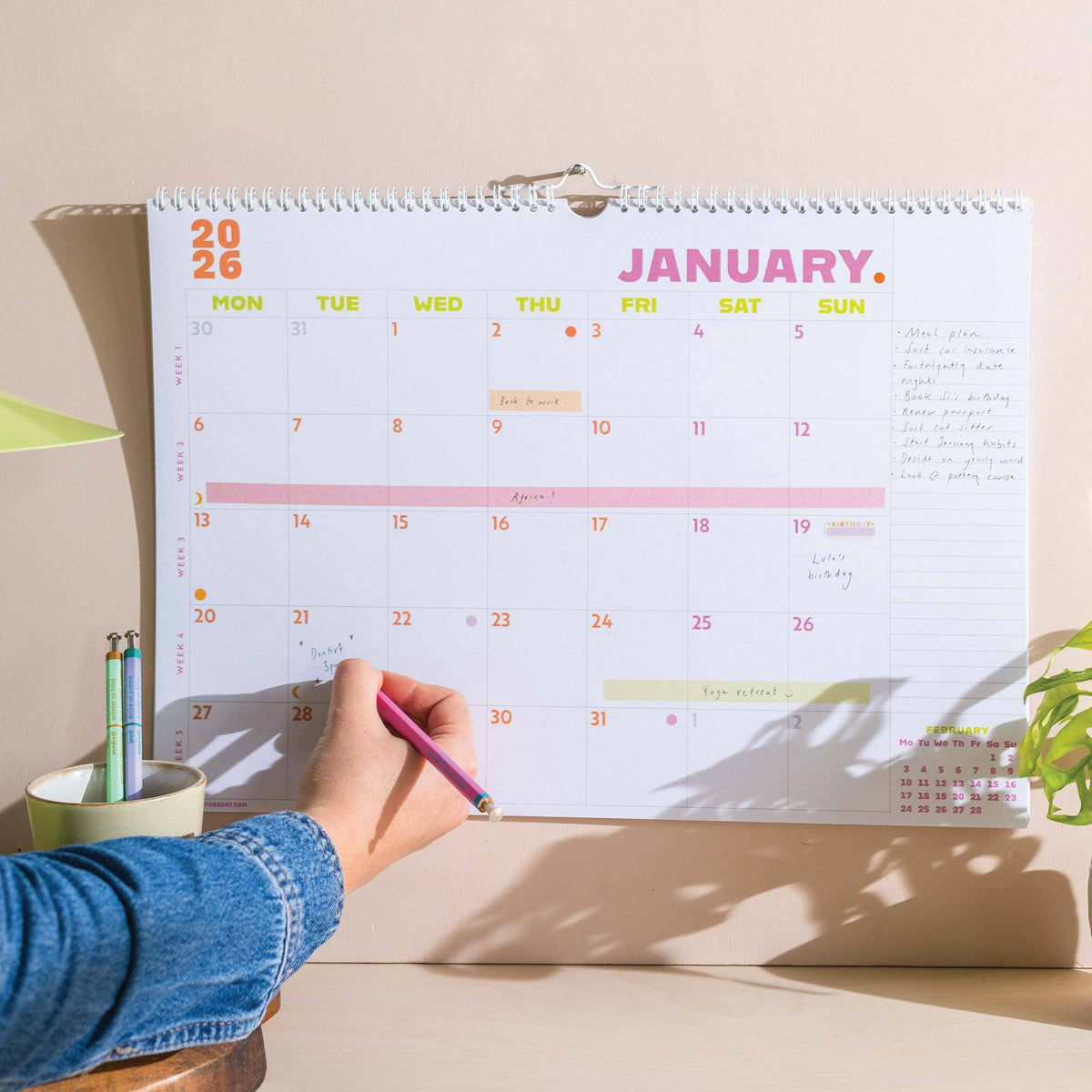 2026 Colour Pop | A3 Calendar