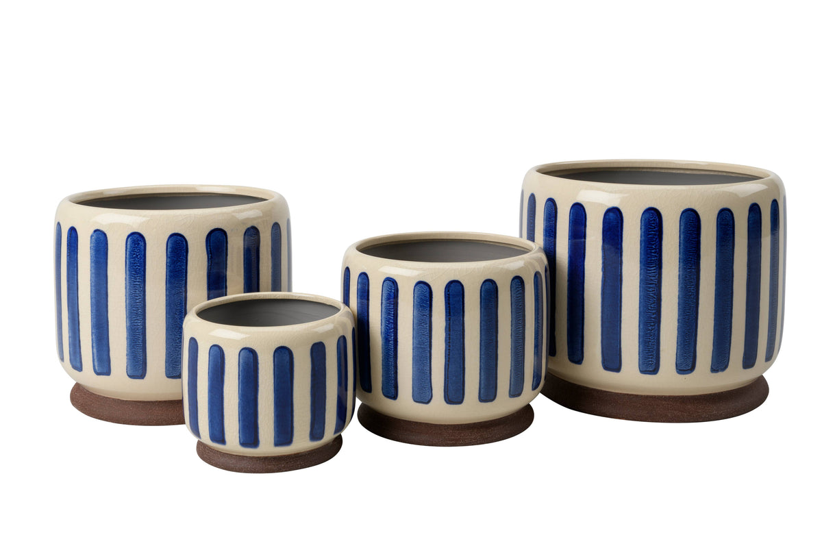 Collectors Indoor Pot 16cm Blue Stripe